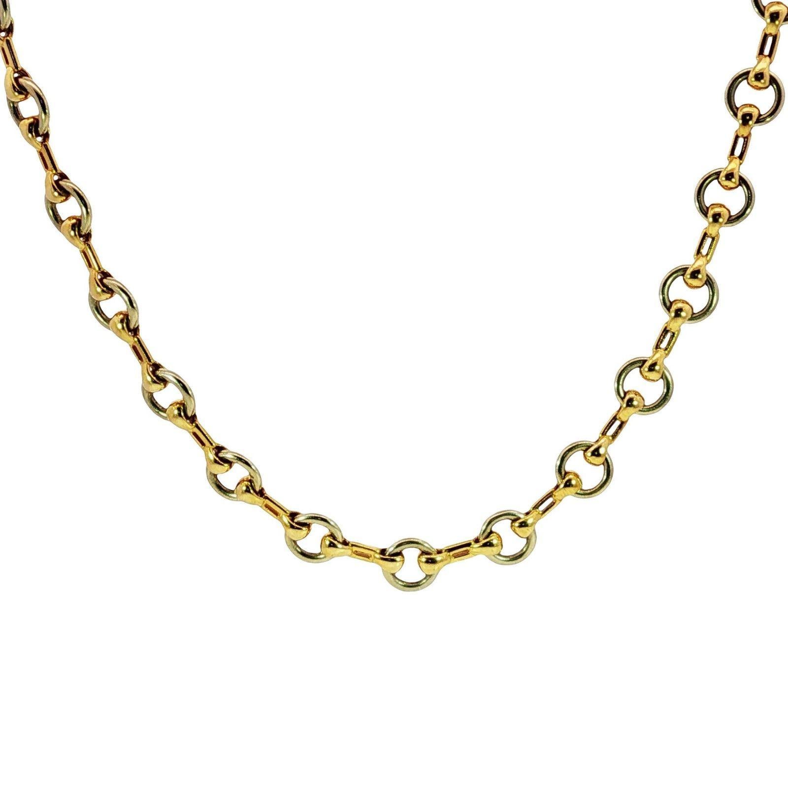 Donna Cartier Collana a Link in oro giallo e bianco 18 carati 27