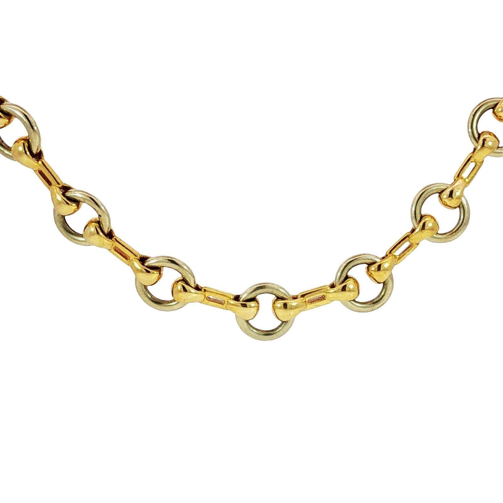 Cartier Collana a Link in oro giallo e bianco 18 carati 27