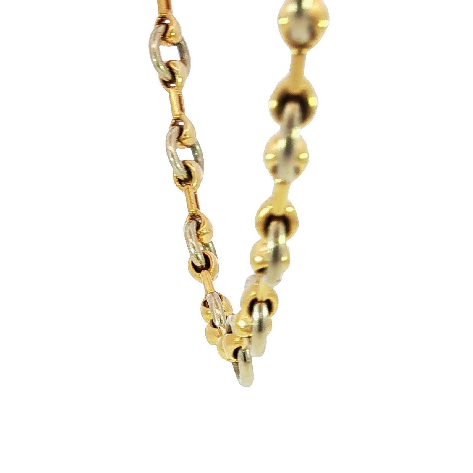 Cartier Collana a Link in oro giallo e bianco 18 carati 27