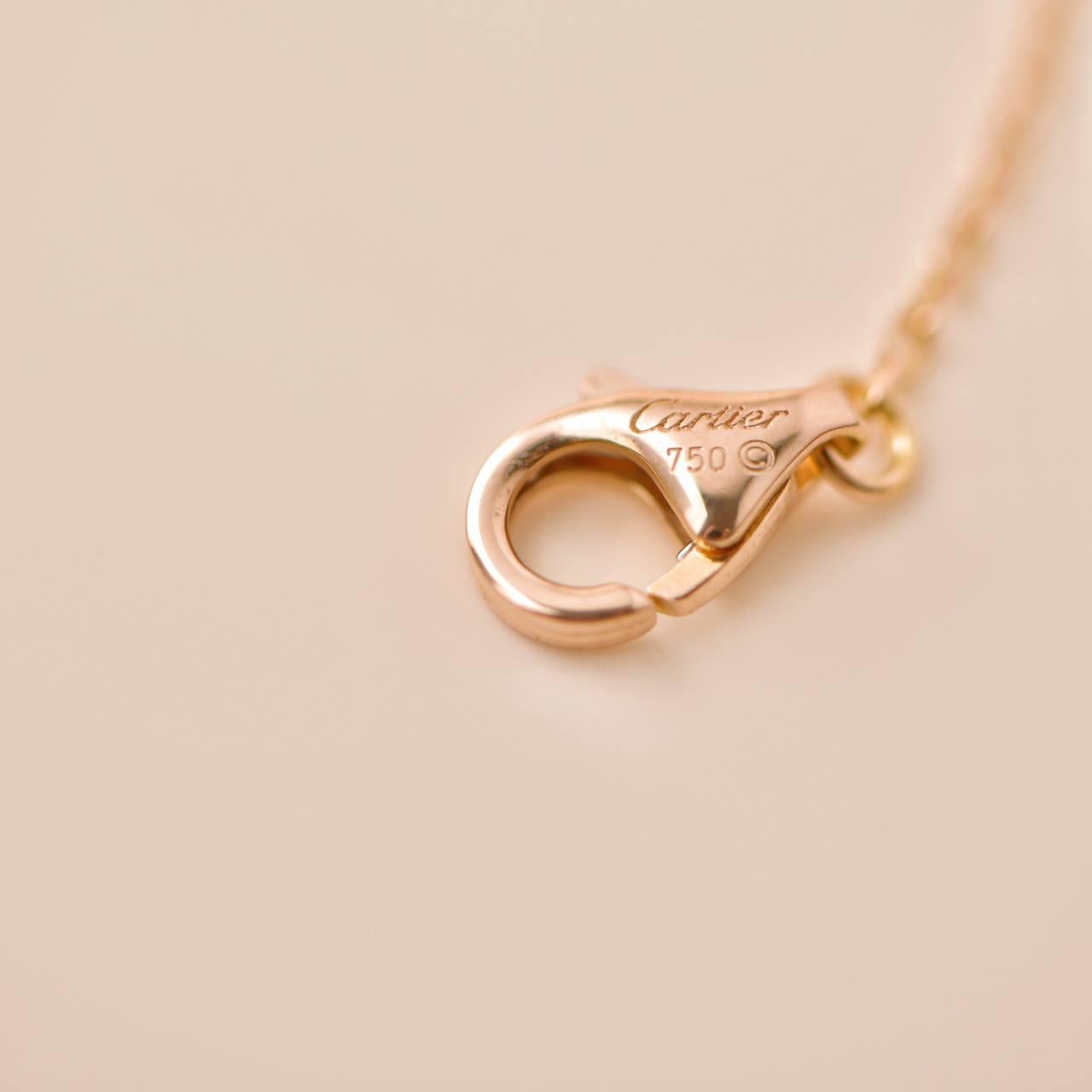 Cartier 18k Diamond Turtle Pendant 18K Rose Gold Necklace 1