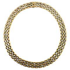 Collana a 5 fili in oro e acciaio Cartier 18k