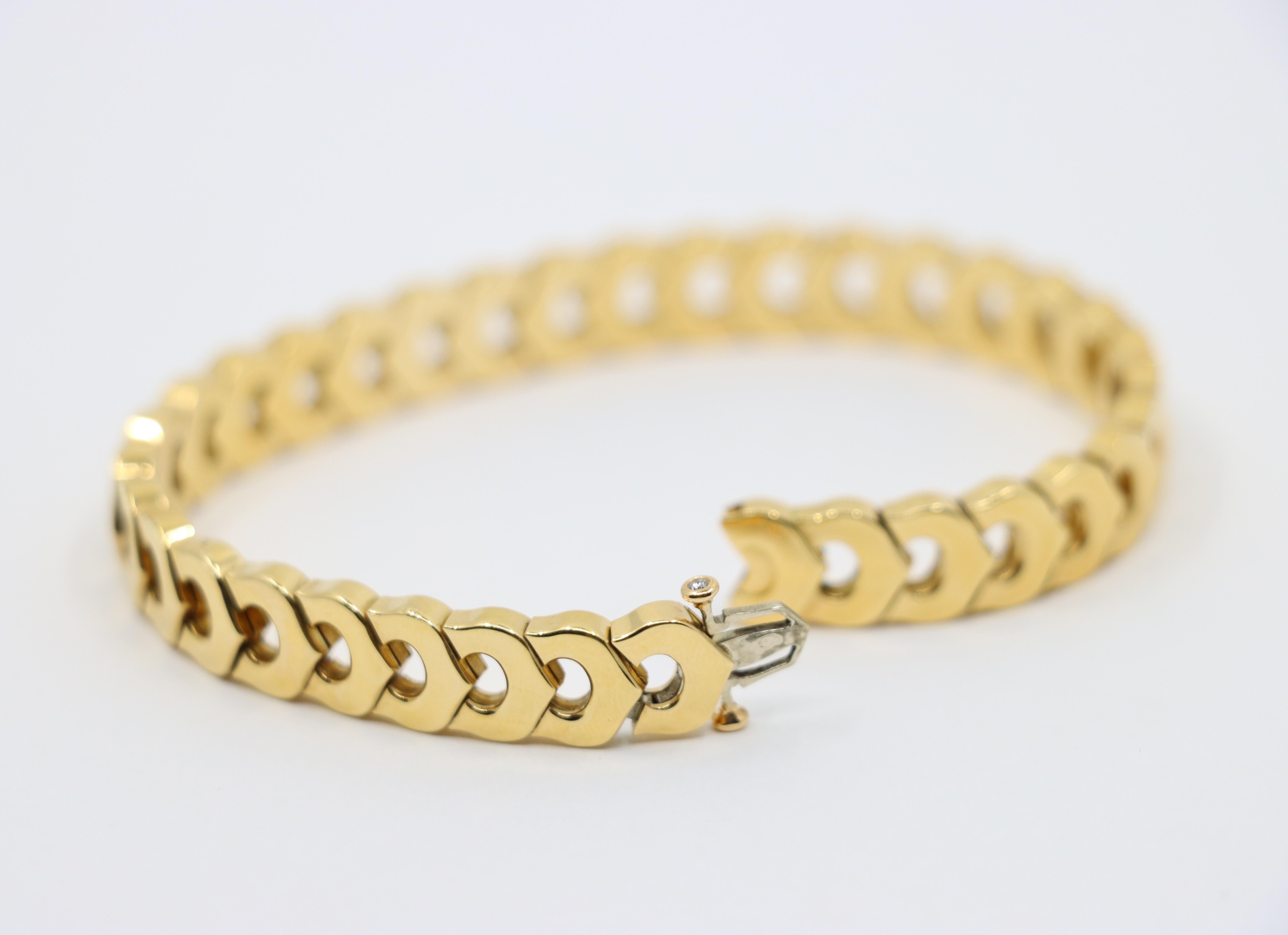 Cartier Bracelet à maillons C De Cartier en or 18 carats en vente 6