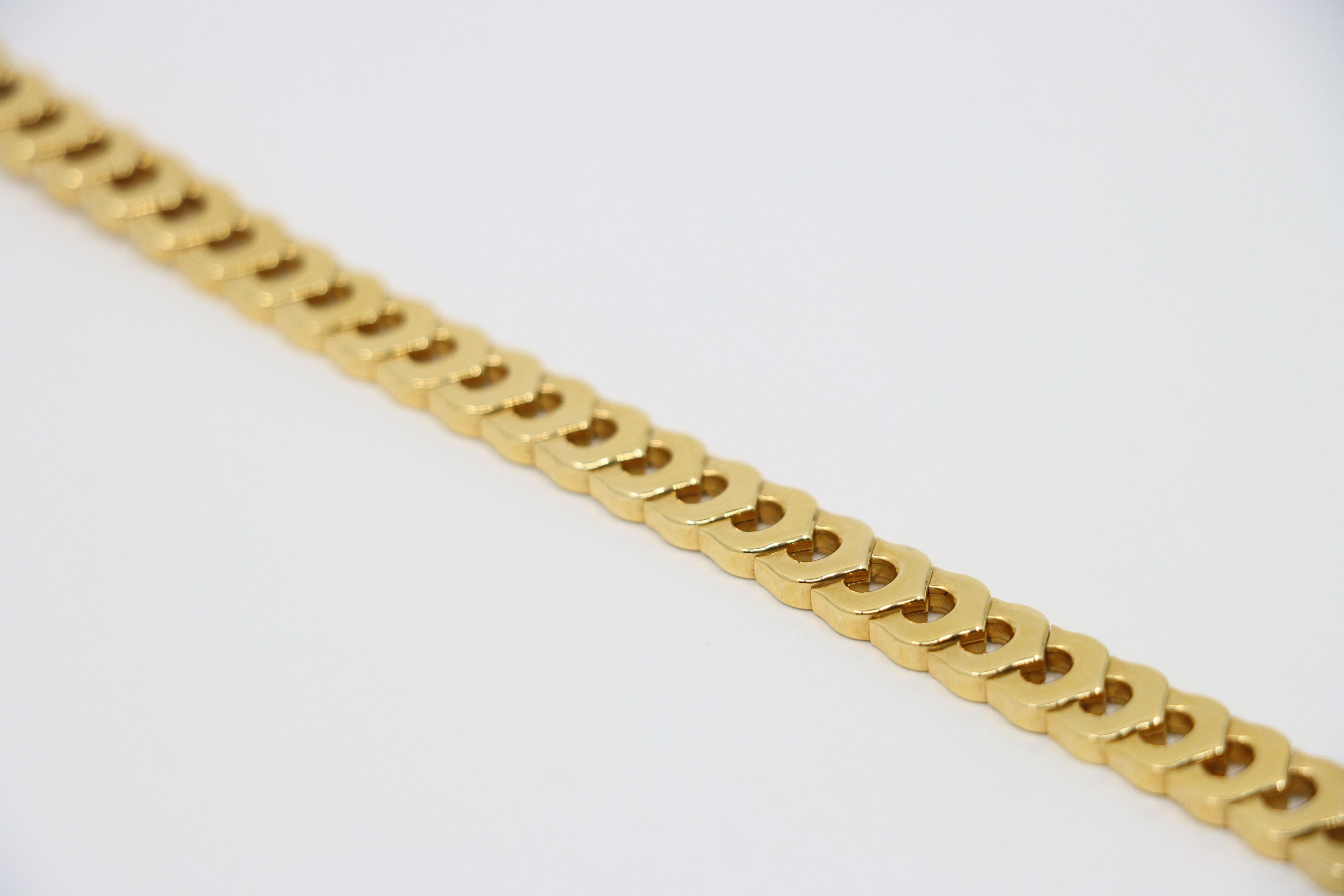 Cartier Bracelet à maillons C De Cartier en or 18 carats en vente 7