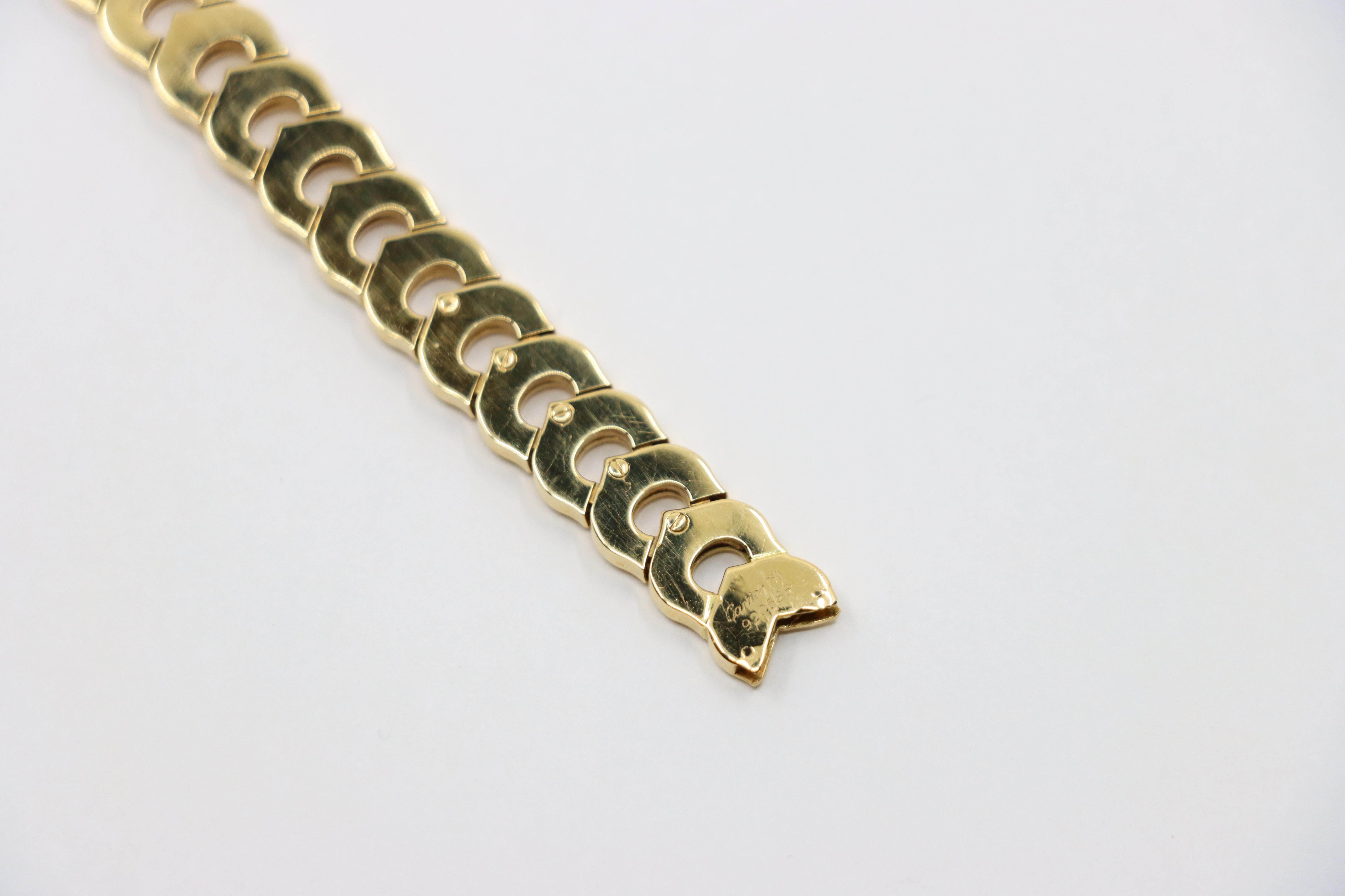 Cartier Bracelet à maillons C De Cartier en or 18 carats en vente 11