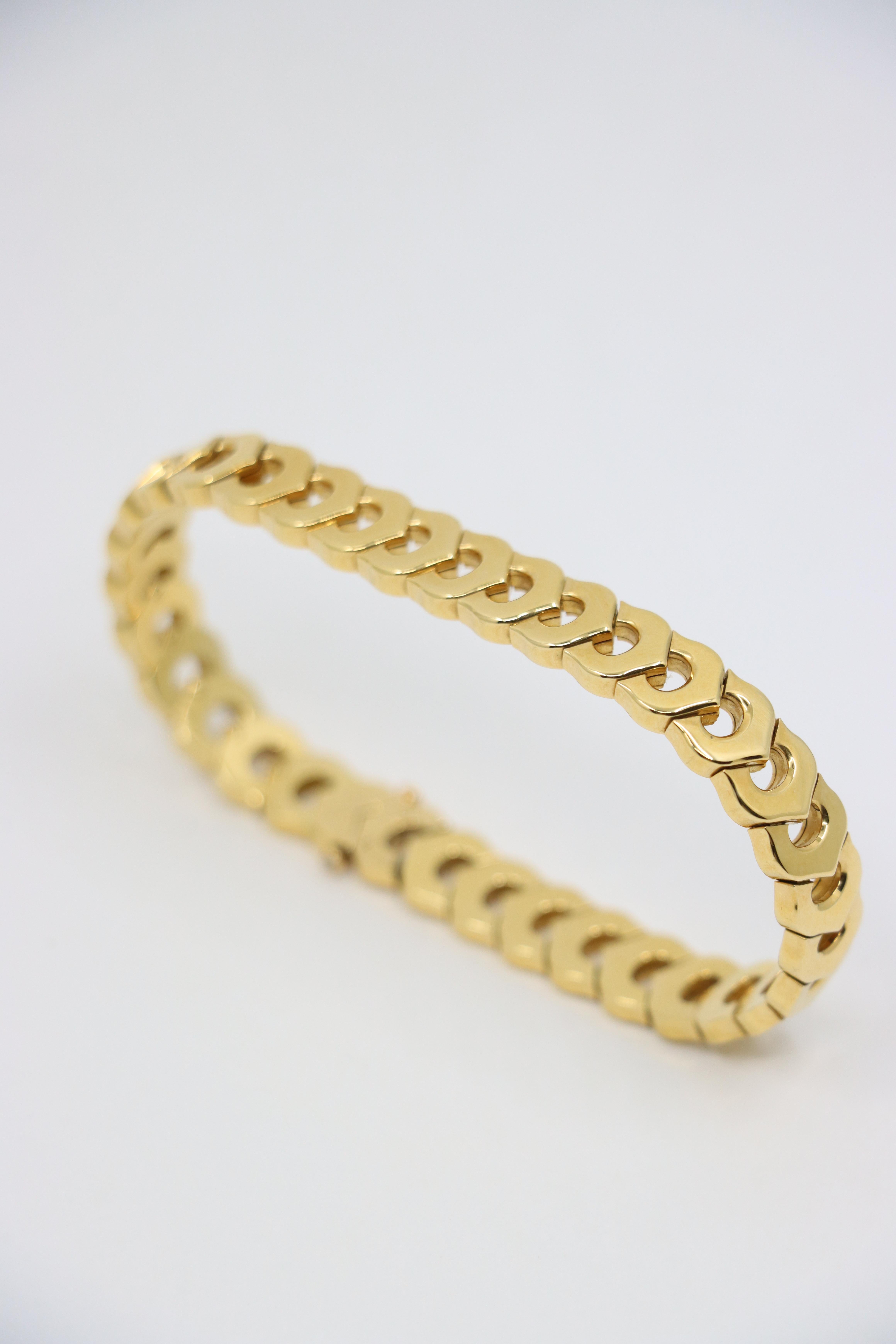 Cartier Bracelet à maillons C De Cartier en or 18 carats Unisexe en vente
