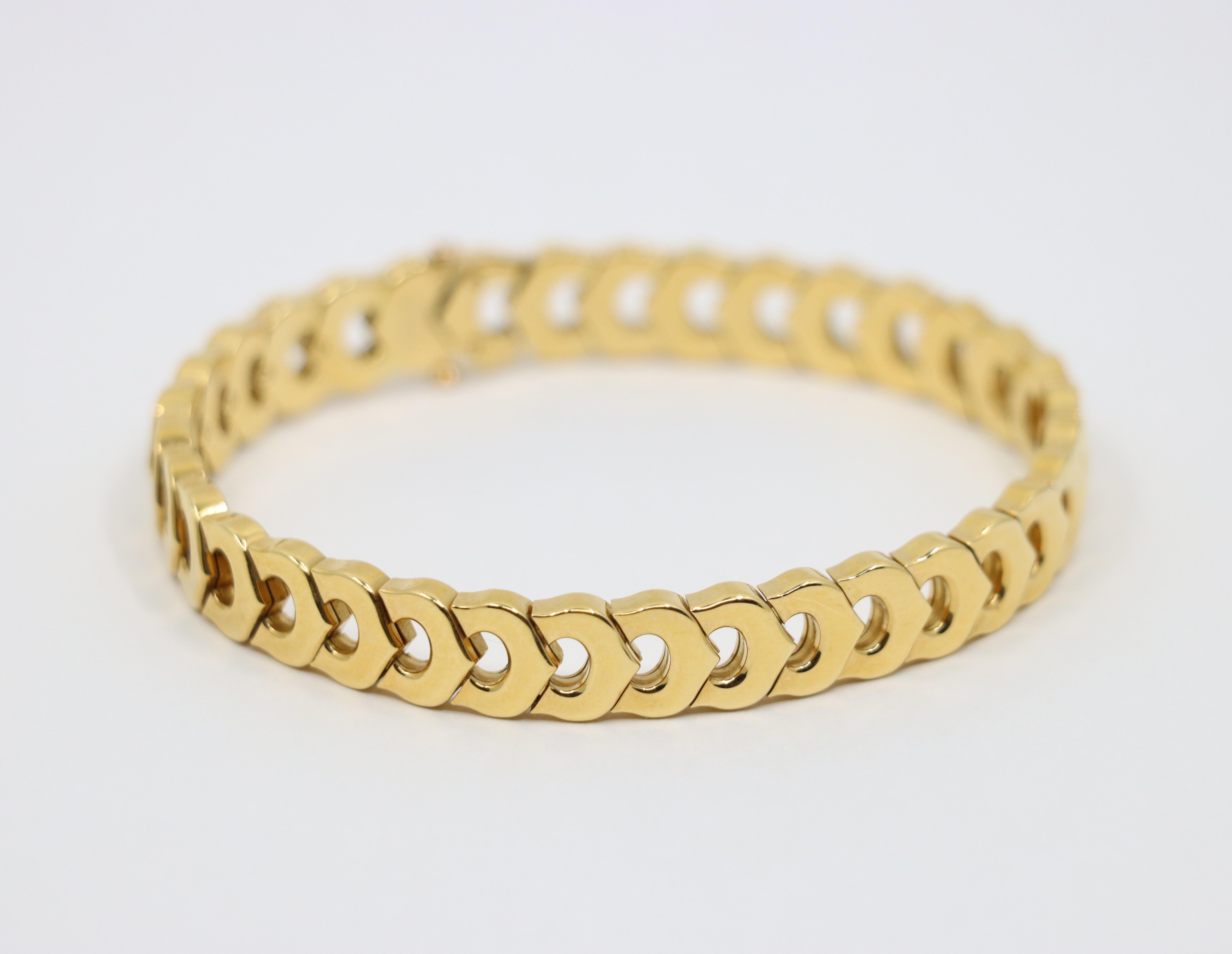 Cartier Bracelet à maillons C De Cartier en or 18 carats en vente 2