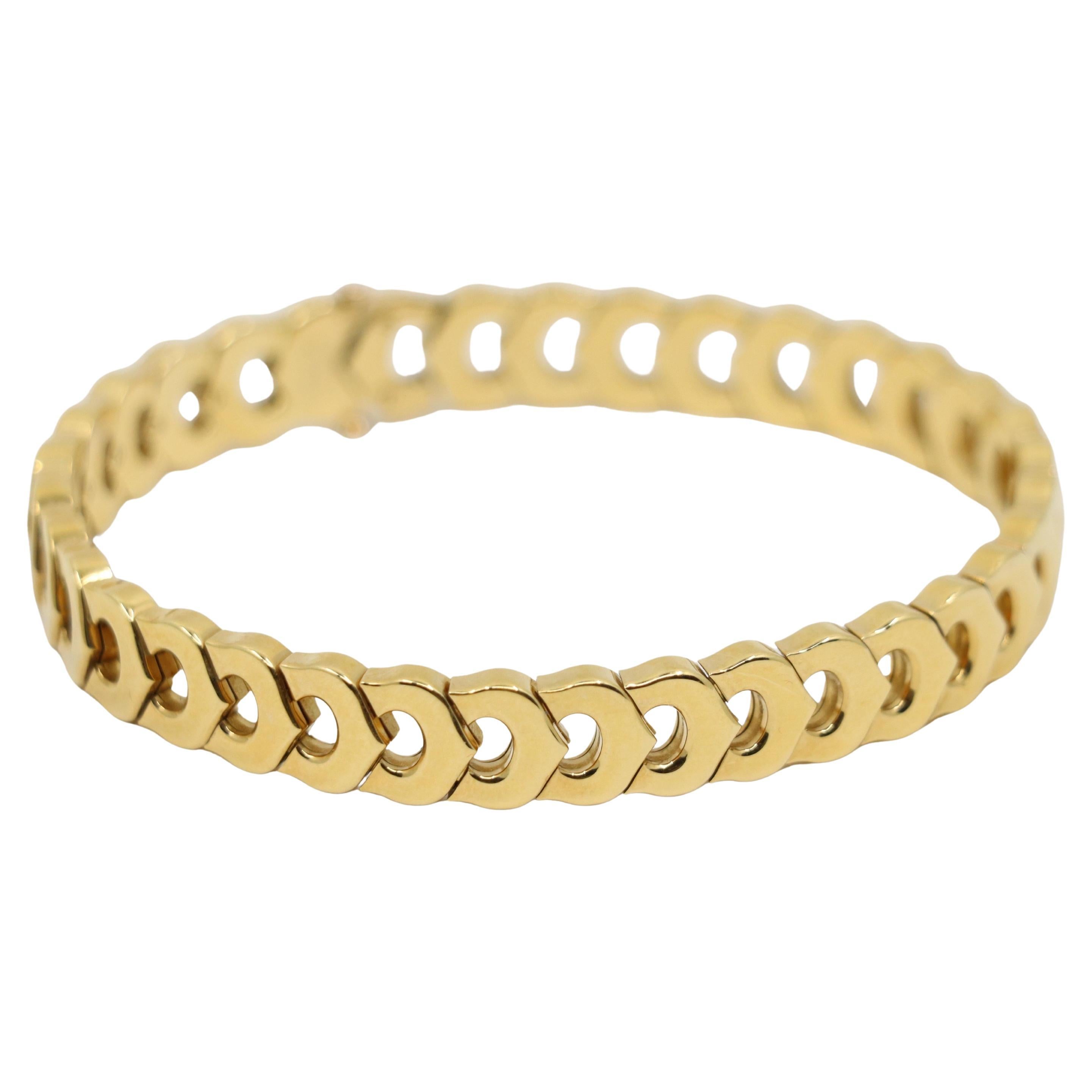 Cartier 18K Gold "C De Cartier" Link Bracelet