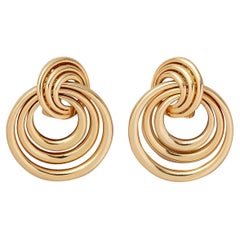 Orecchini a cerchio in oro 18 carati Cartier