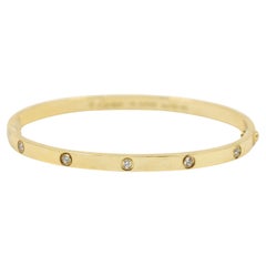 Vintage Cartier 18K Gold Classic LOVE Diamond Bracelet - 10 Diamonds