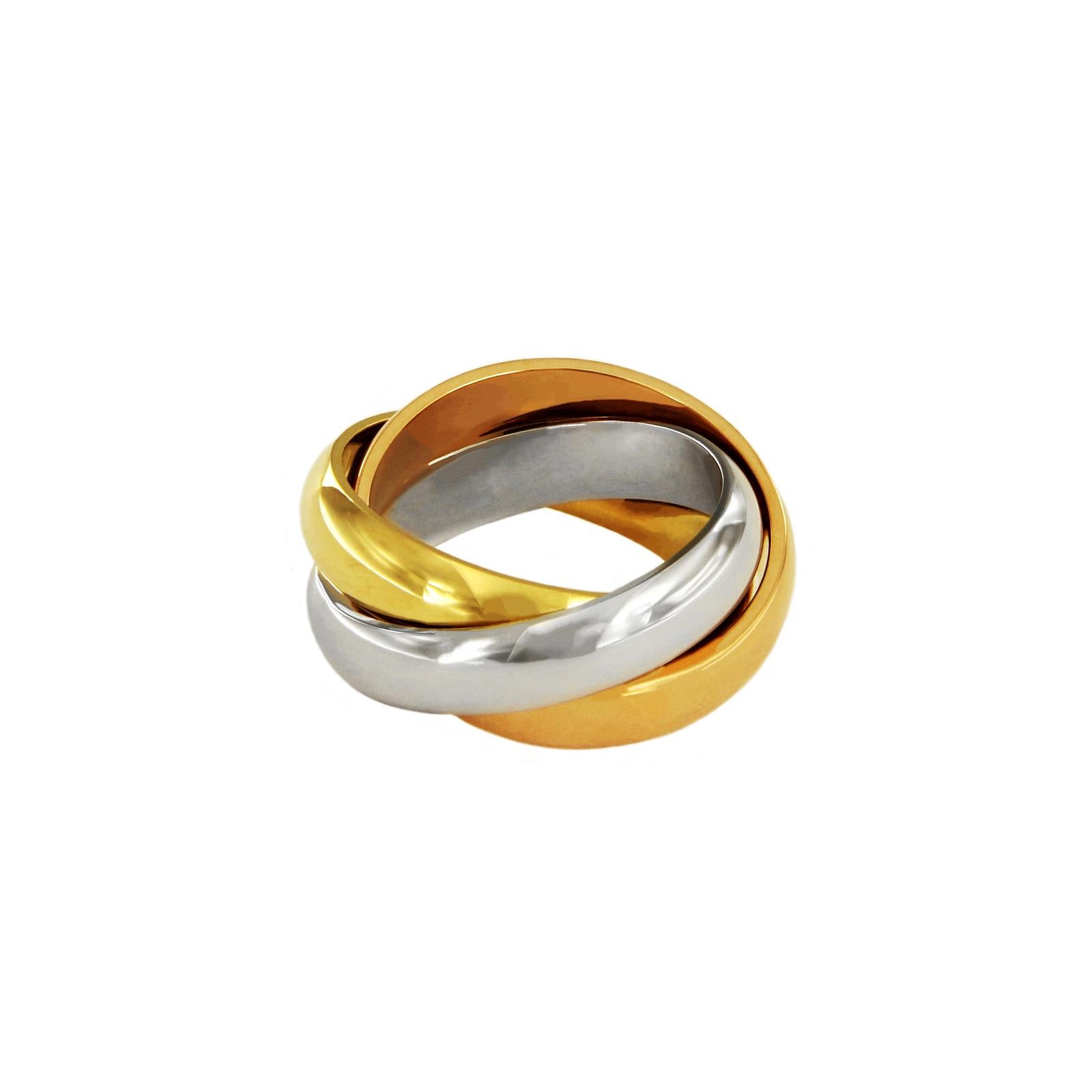 Women's Cartier 18 Karat Gold Classic Trinity Large Ring