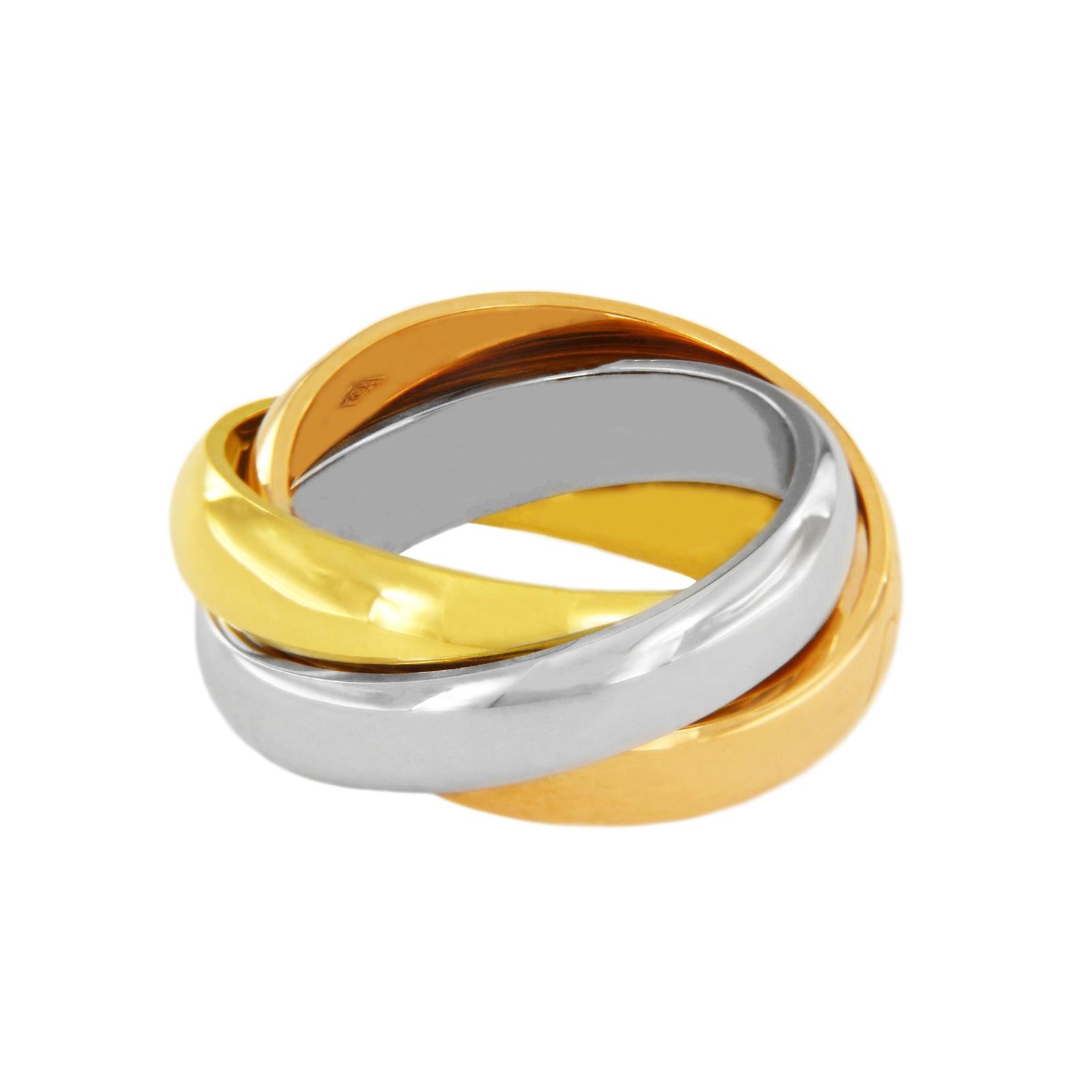 Women's Cartier 18 Karat Gold Classic Trinity Large Ring