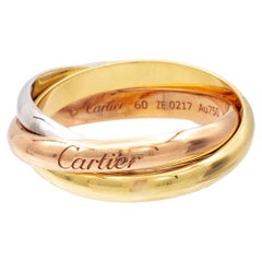 Cartier, bague à anneau classique Trinity en or 18 carats, taille 60