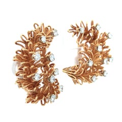 Cartier, 18K Gold Diamond Earrings