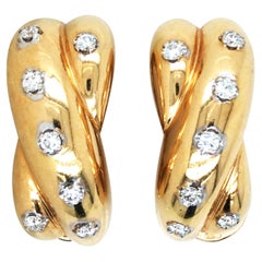 Cartier, 18K Gold Diamond Earrings