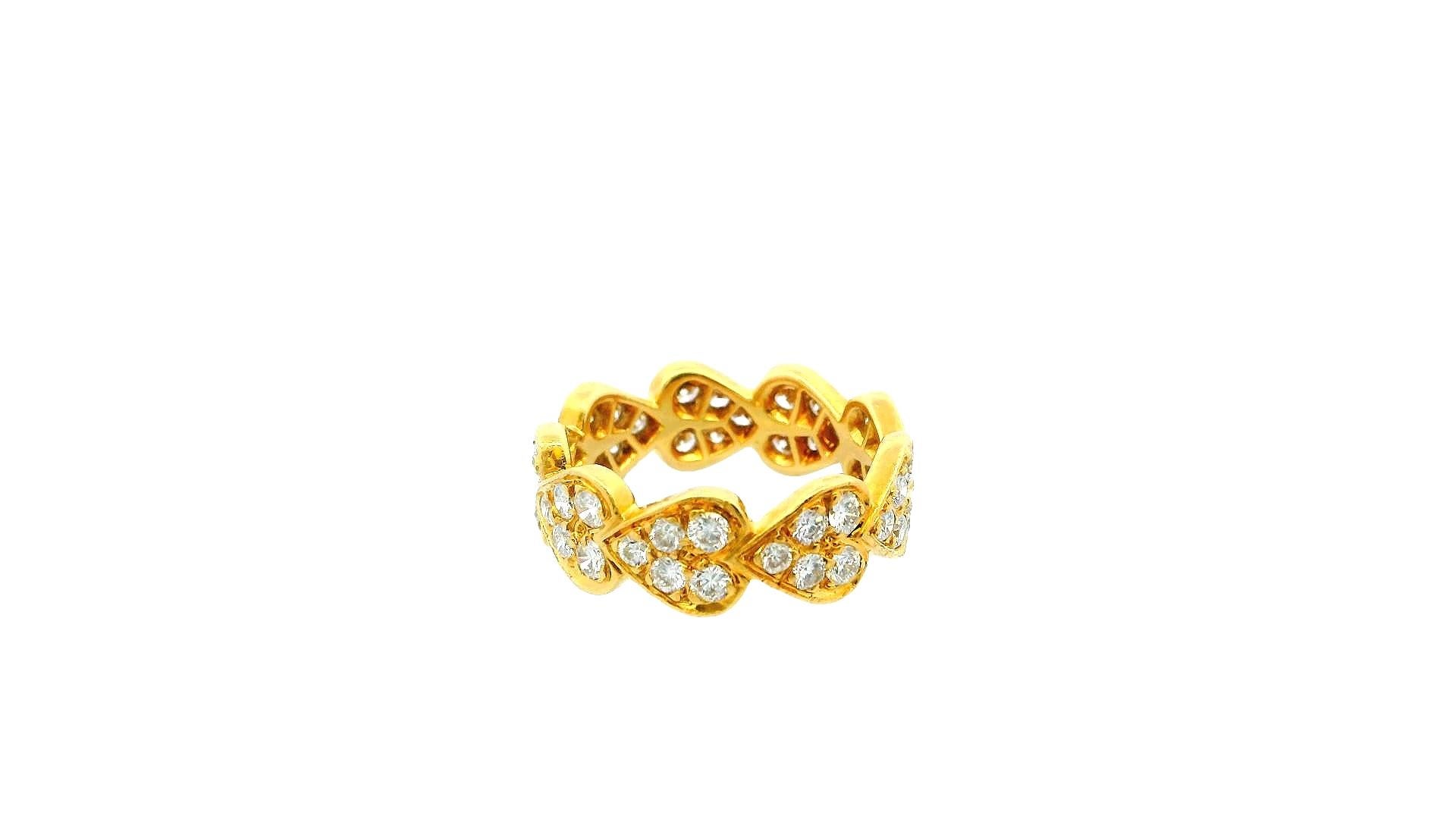 Bague à cœur en or 18K de Cartier 51 Excellent état - En vente à Great Neck Plaza, NY