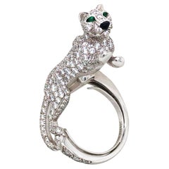 Cartier, 18K Gold Diamond Panther Ring, Certificate