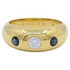 Cartier 18k Gold Diamond Sapphire Daphne Ring