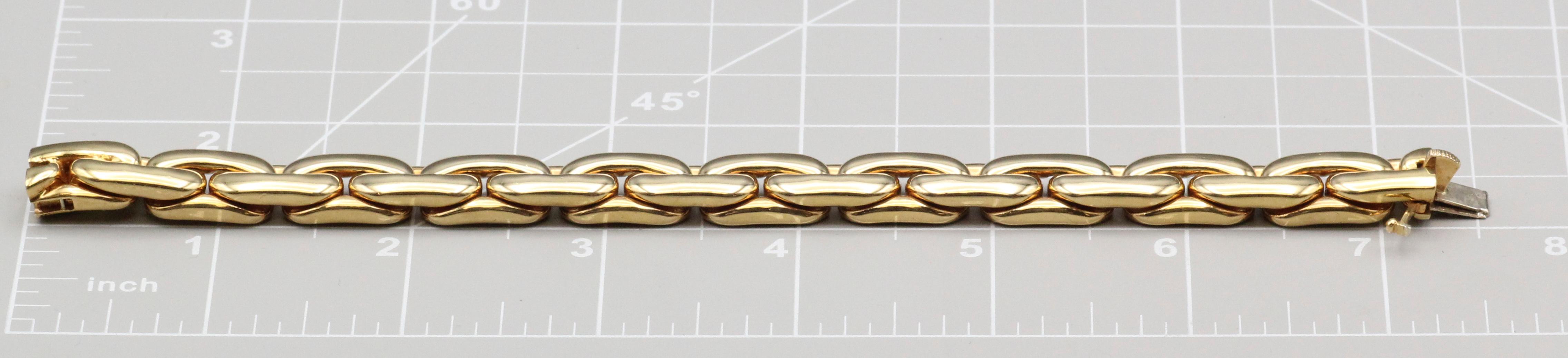 Cartier 18k Gold Elongated Curb Link Bracelet For Sale 4