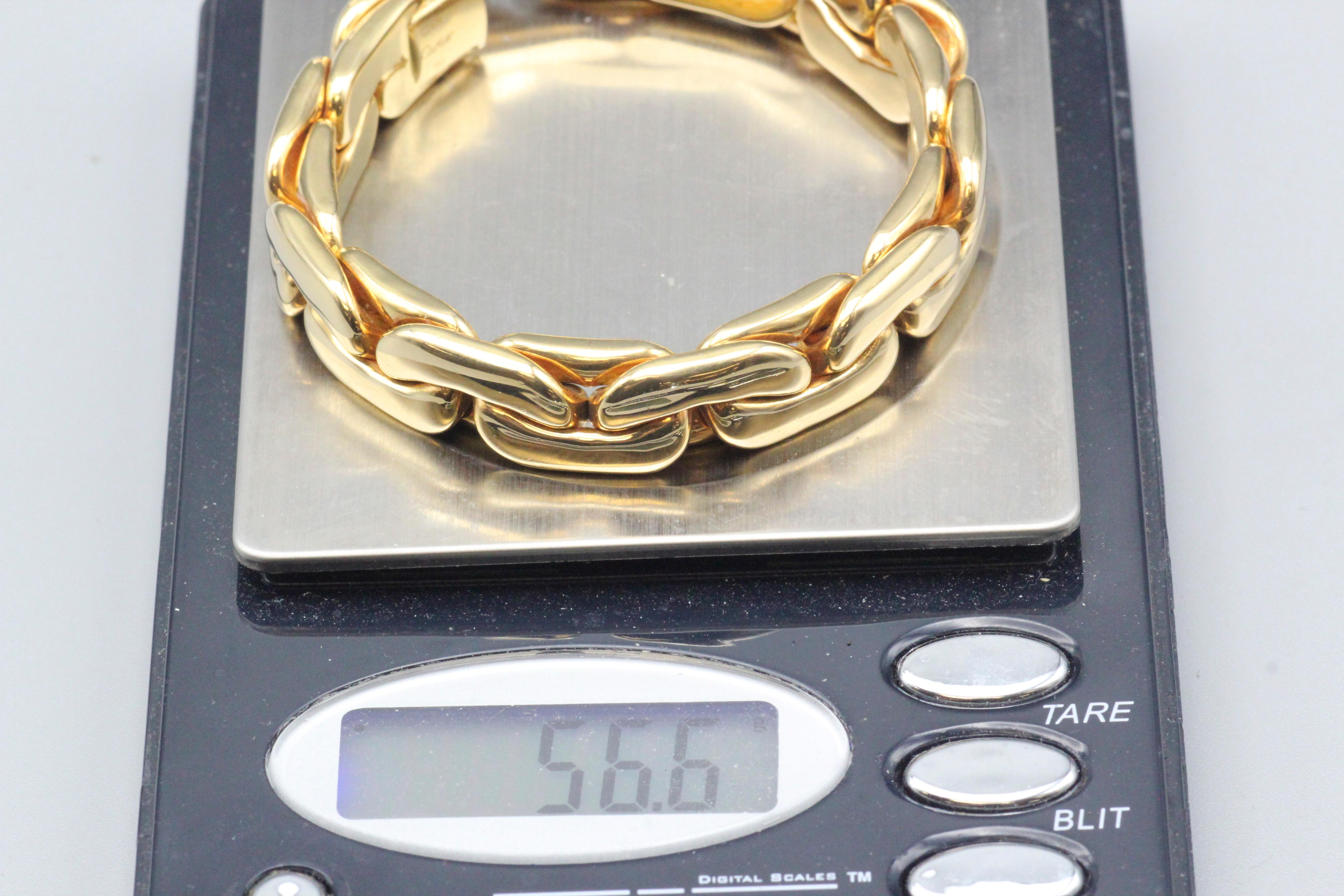 Cartier 18k Gold Elongated Curb Link Bracelet For Sale 5