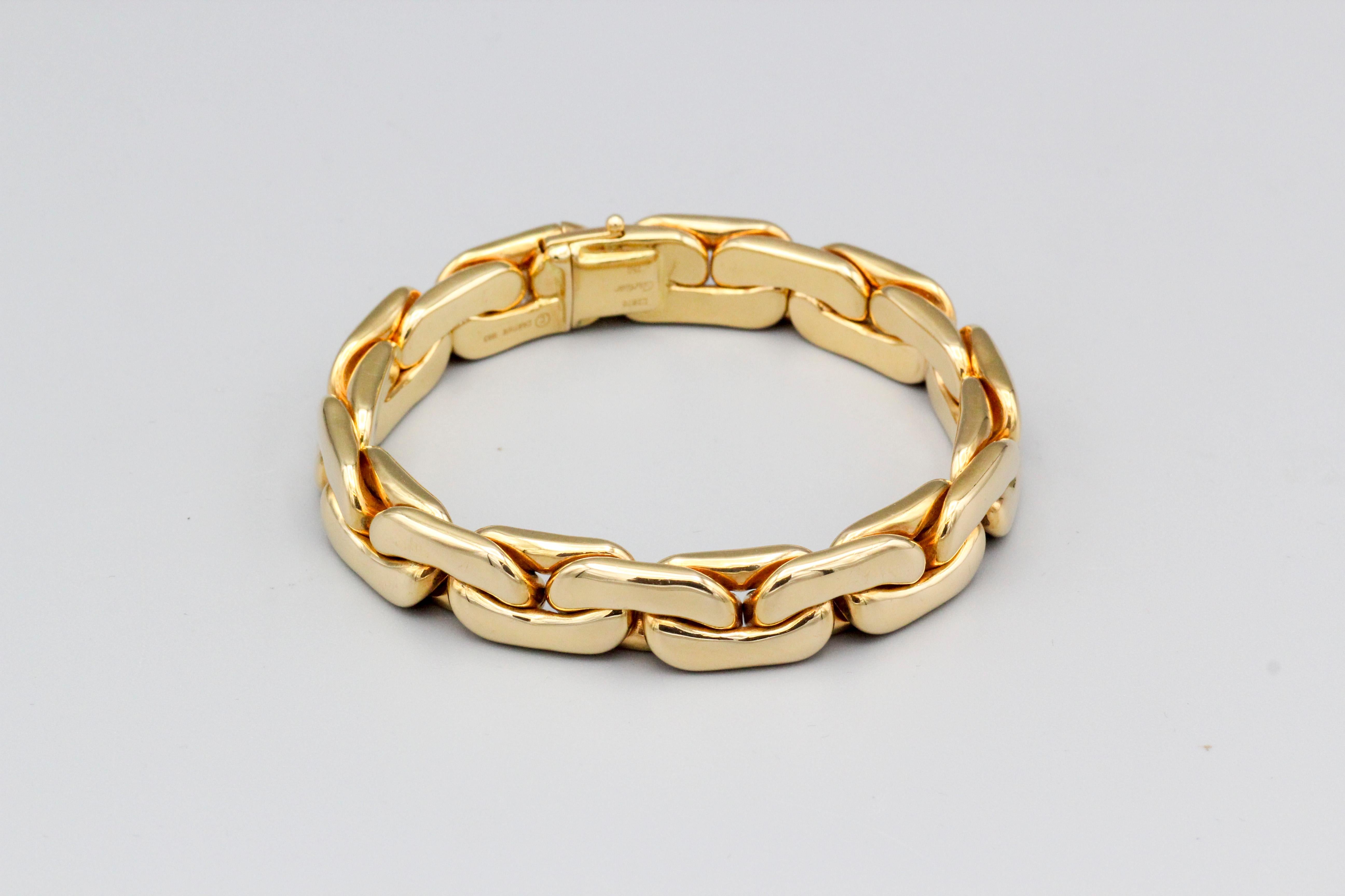 Cartier 18k Gold länglicher Kandare Link Armband (Zeitgenössisch)