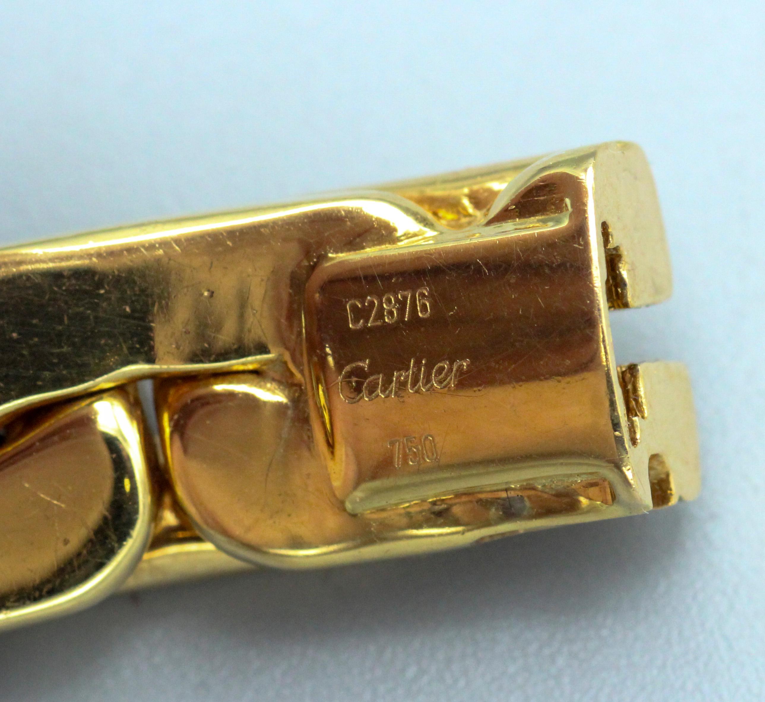 Cartier 18k Gold länglicher Kandare Link Armband 2