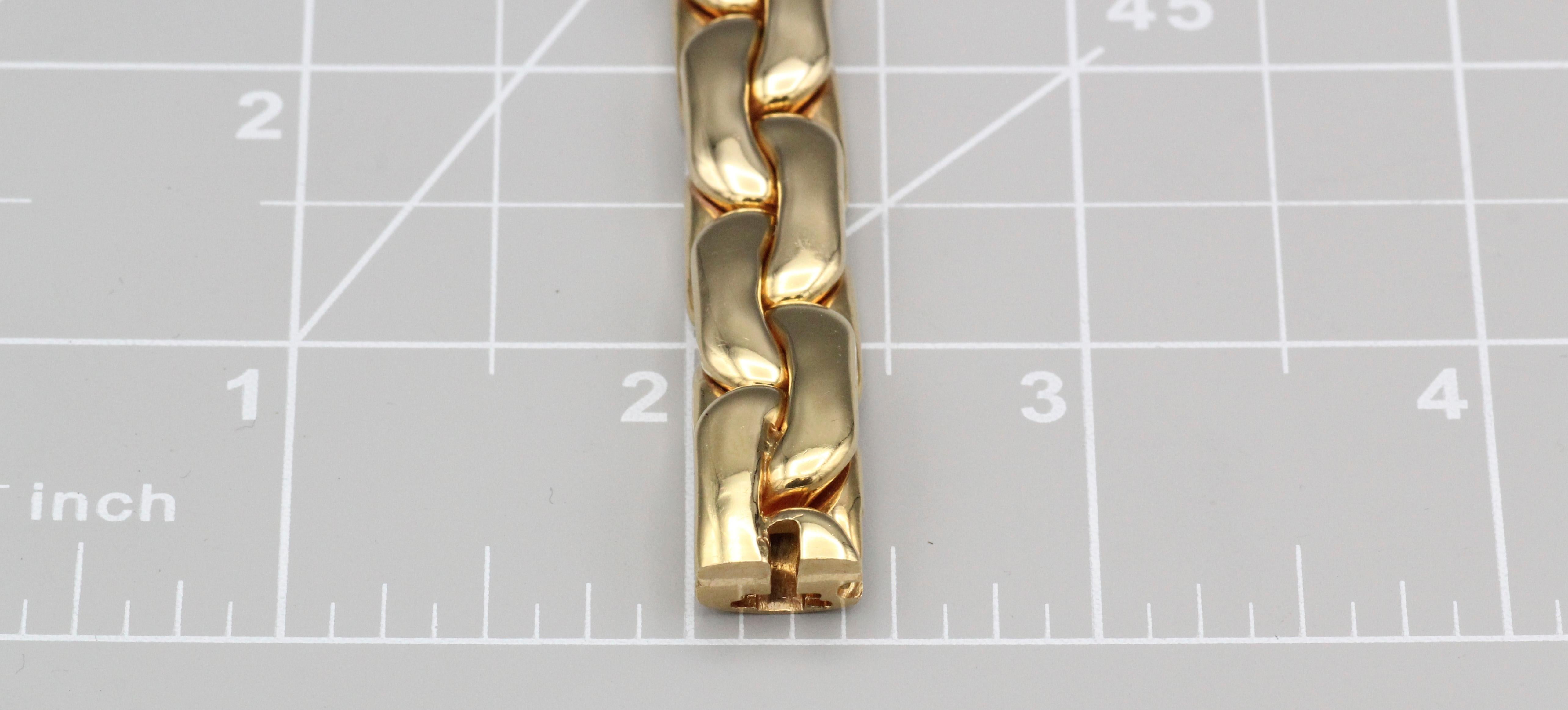 Cartier 18k Gold Elongated Curb Link Bracelet For Sale 3