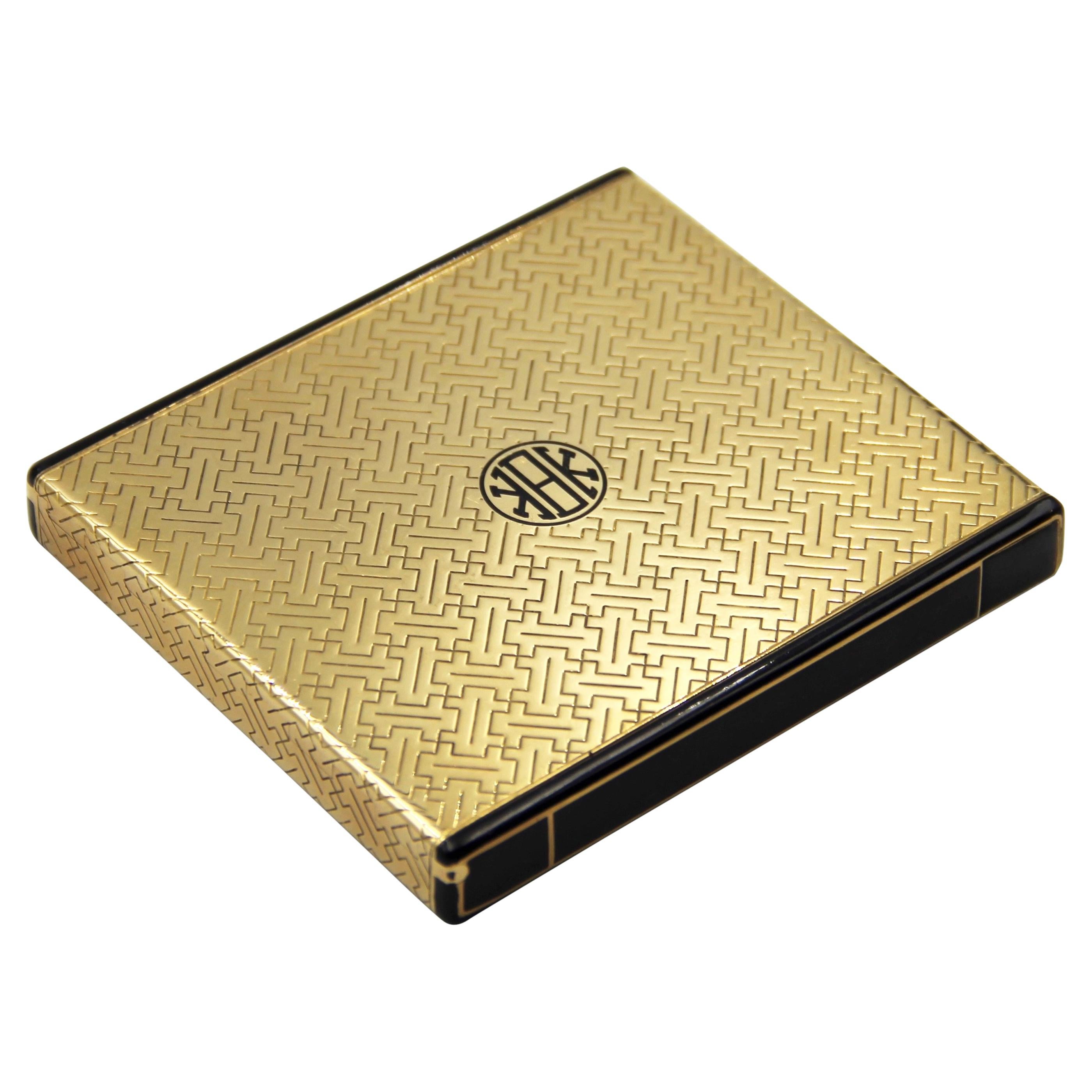 Cartier 18k Gold Enamel Box For Sale