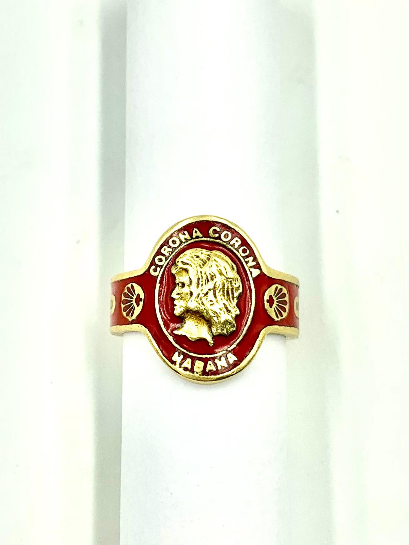 Cartier 18K Gold Enamel Cigar Band Ring, Vintage 1970's In Good Condition In New York, NY