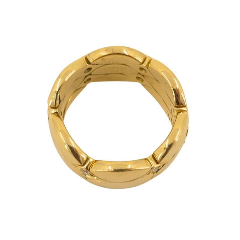 Taille ronde Cartier, bague flexible en or 18 carats avec diamants, taille 53 en vente