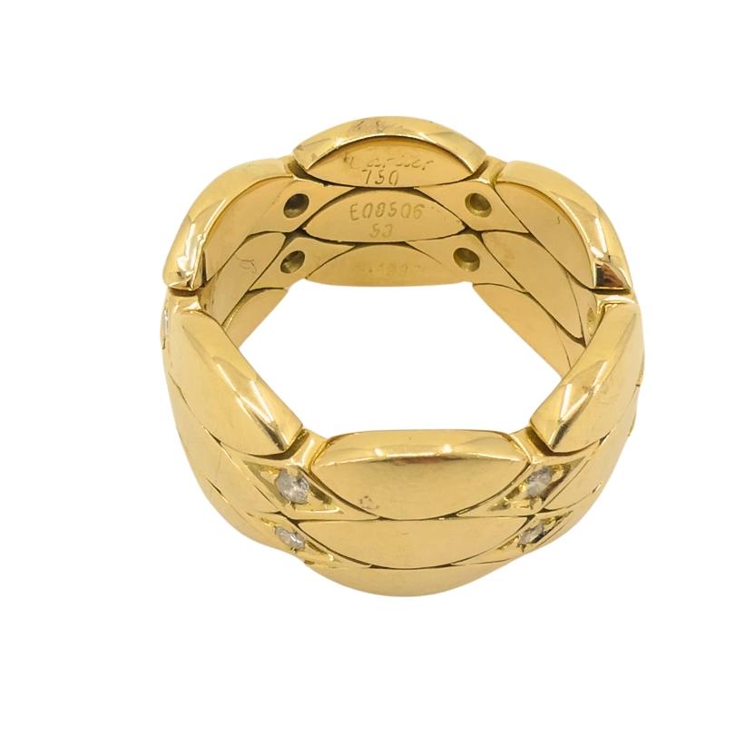 Cartier, bague flexible en or 18 carats avec diamants, taille 53 Pour femmes en vente
