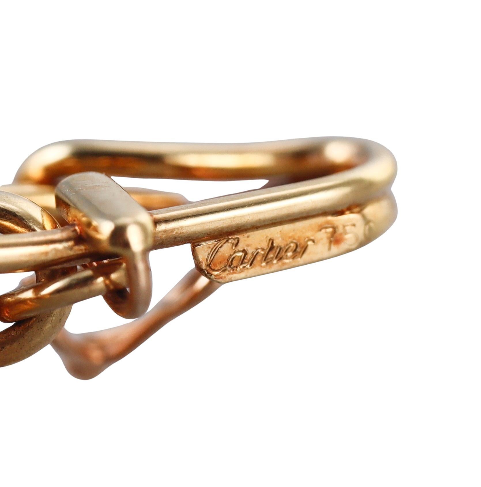 Cartier 18k Gold Gardening Charm Brooch Pin For Sale 1