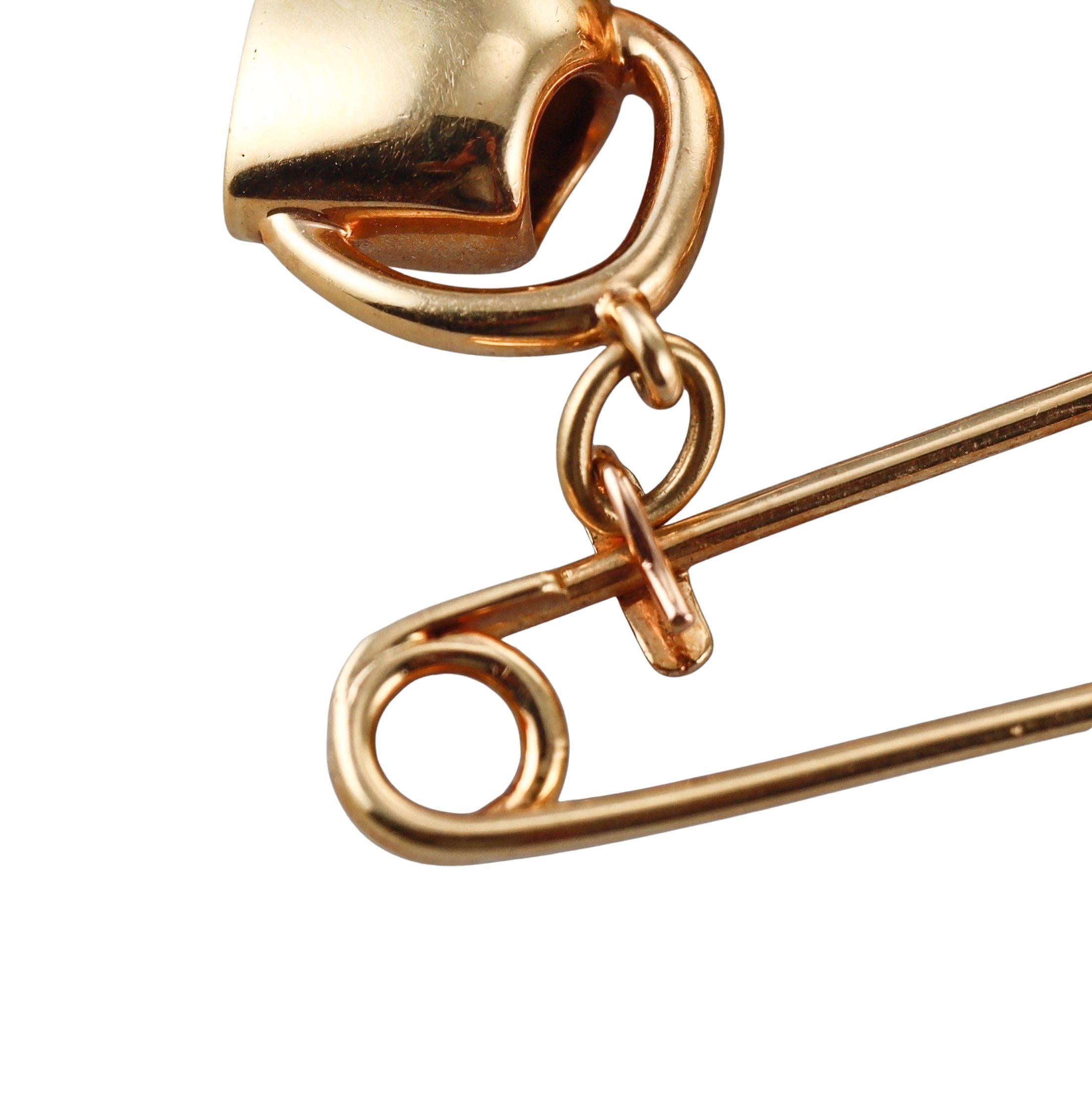 Cartier 18k Gold Gardening Charm Brooch Pin For Sale 2
