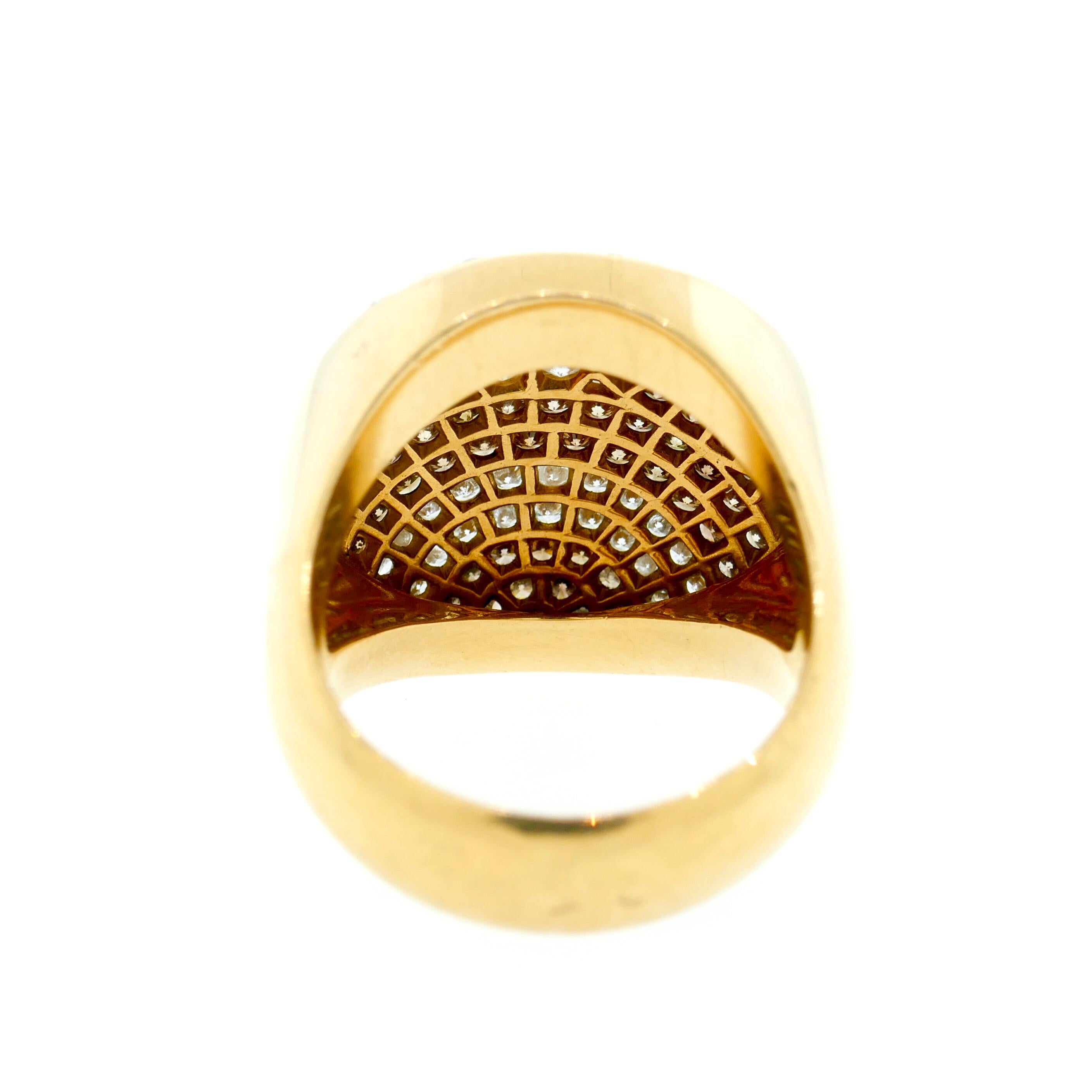 Cartier 18 Karat Gold Jeton Sauvage Diamond Cocktail Ring 6