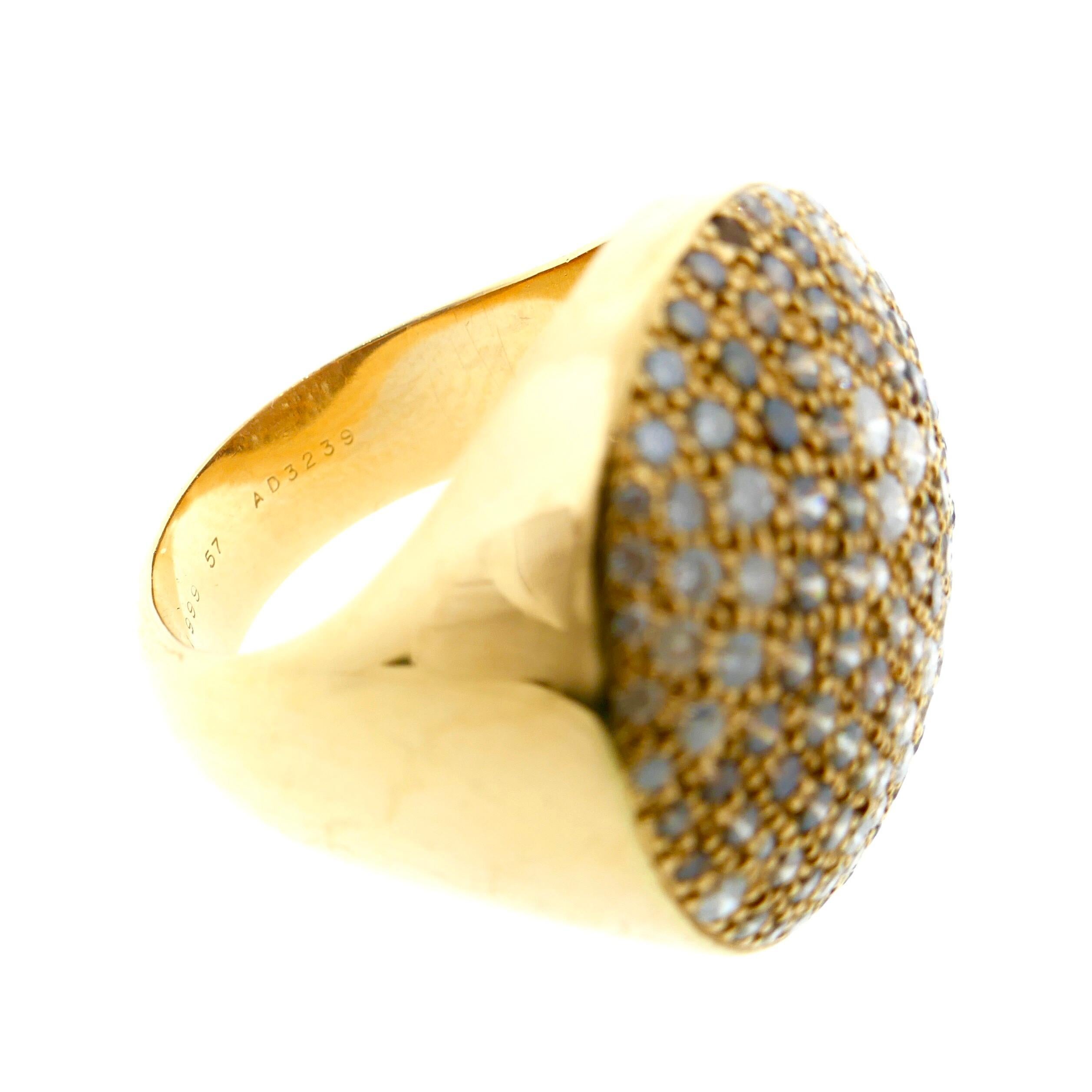 Cartier 18 Karat Gold Jeton Sauvage Diamond Cocktail Ring 8