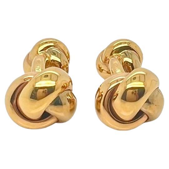 Cartier 18k Gold Knot Cufflinks