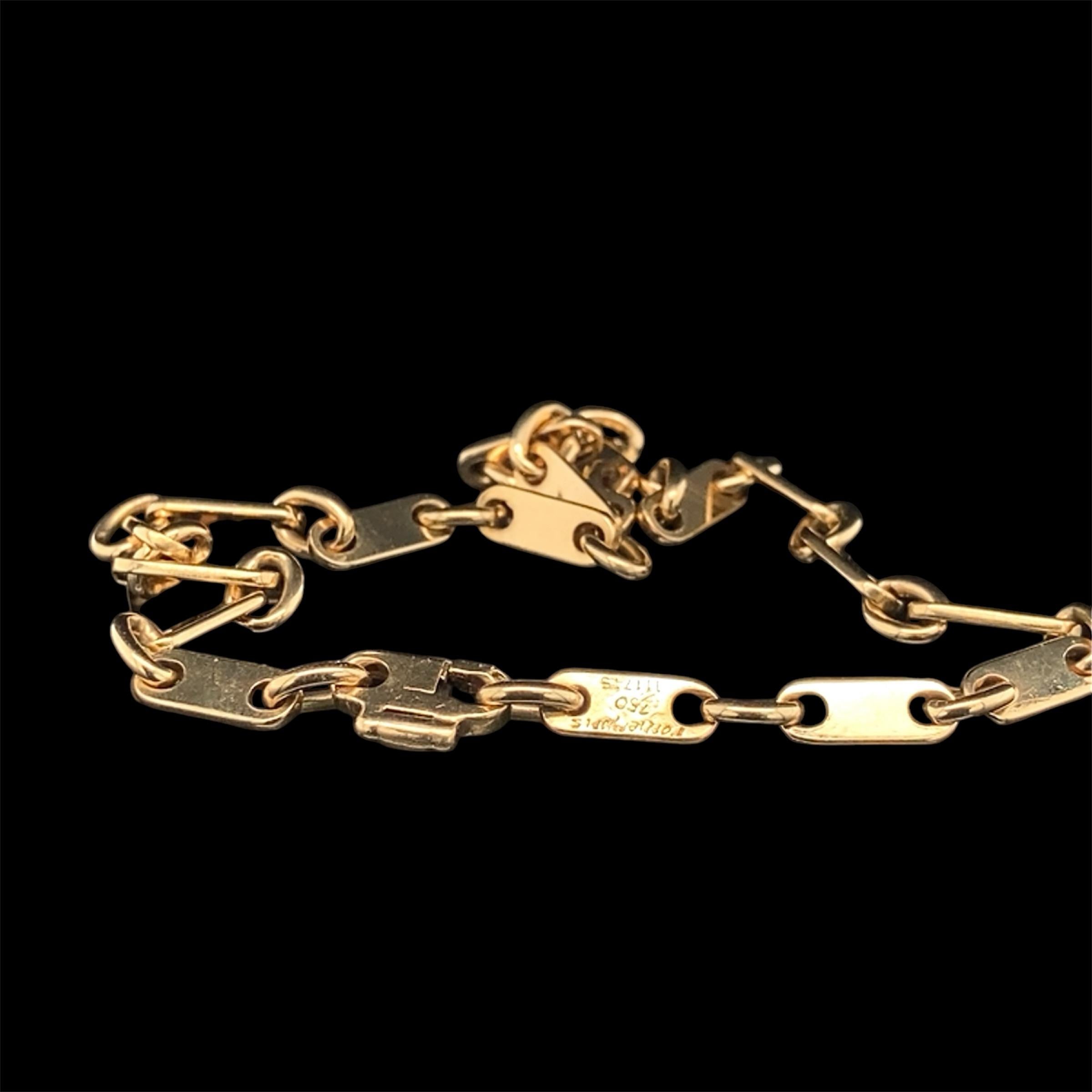Cartier 18K Gold Link Bracelet, 1960s In Good Condition In Idar-Oberstein, DE