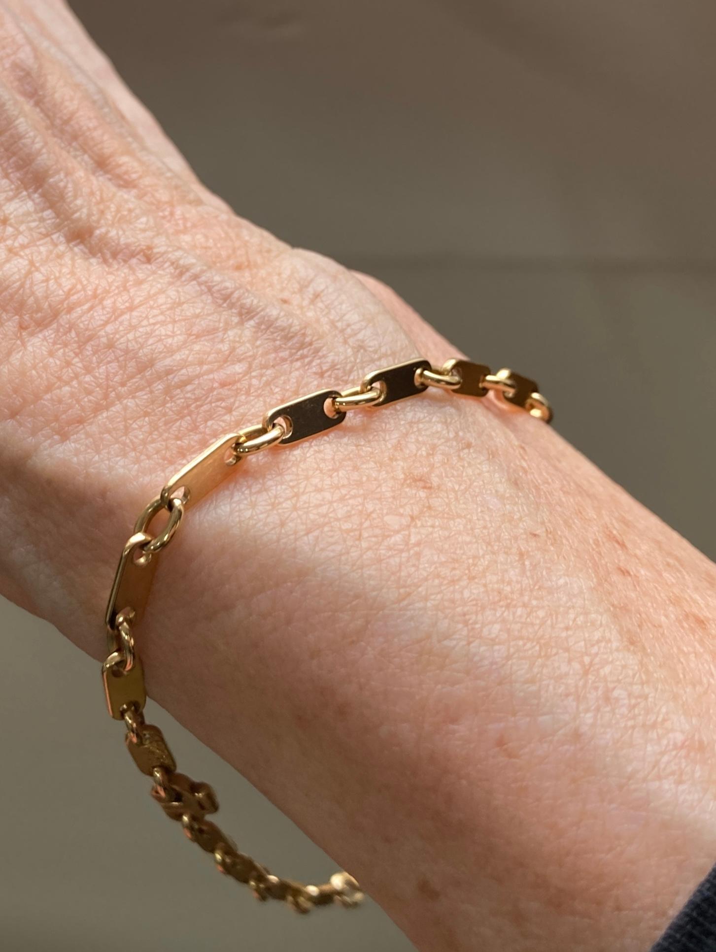 Women's or Men's Cartier 18K Gold Link Bracelet, 1960s