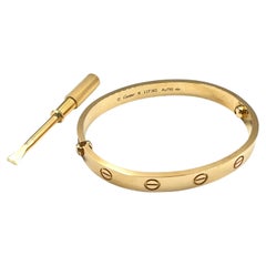 Cartier Bracelet Love en or 18 carats avec tournevis et boîte