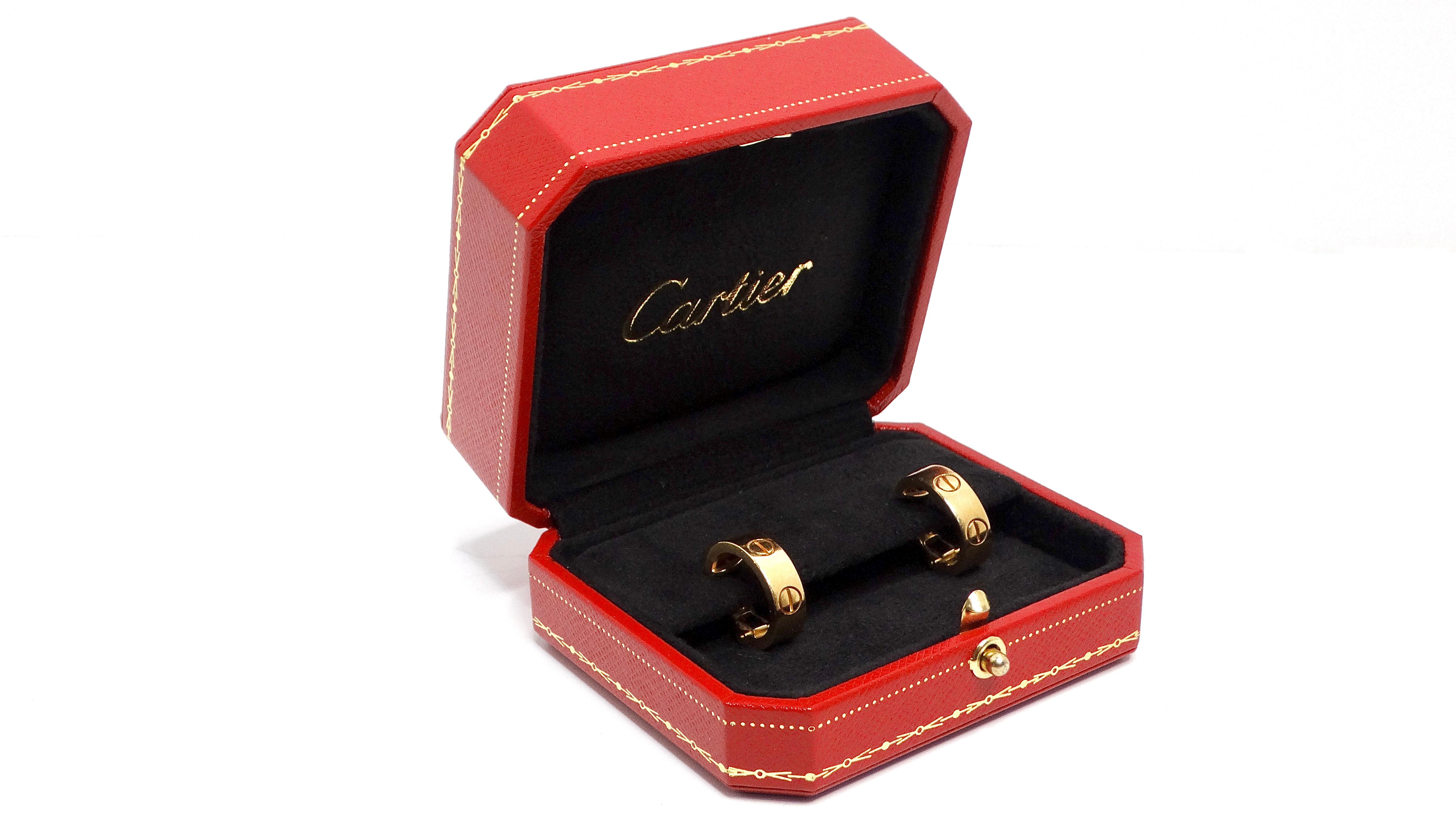 Cartier 18k Gold Love Earrings 8