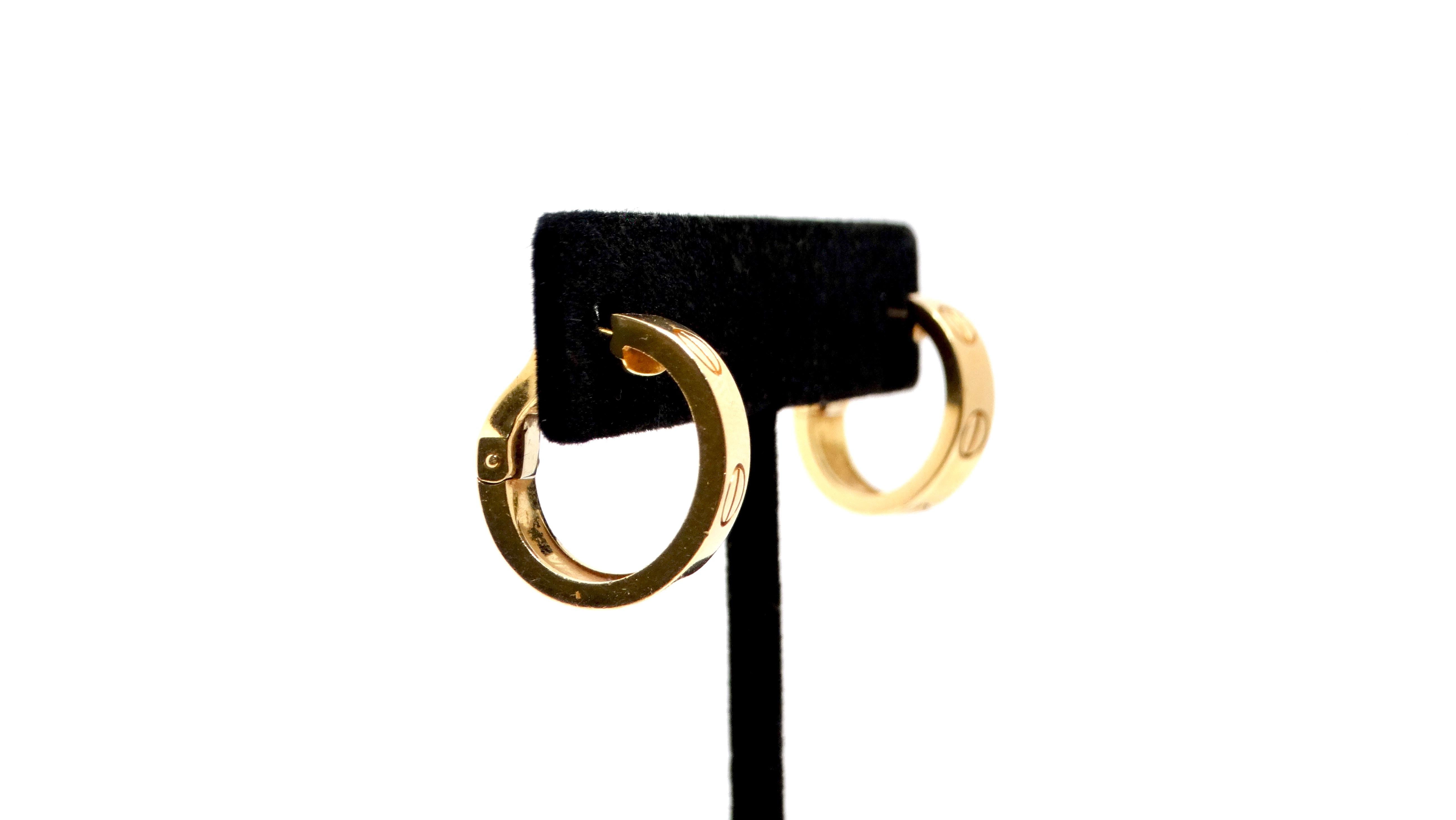 Women's Cartier 18k Gold Love Earrings