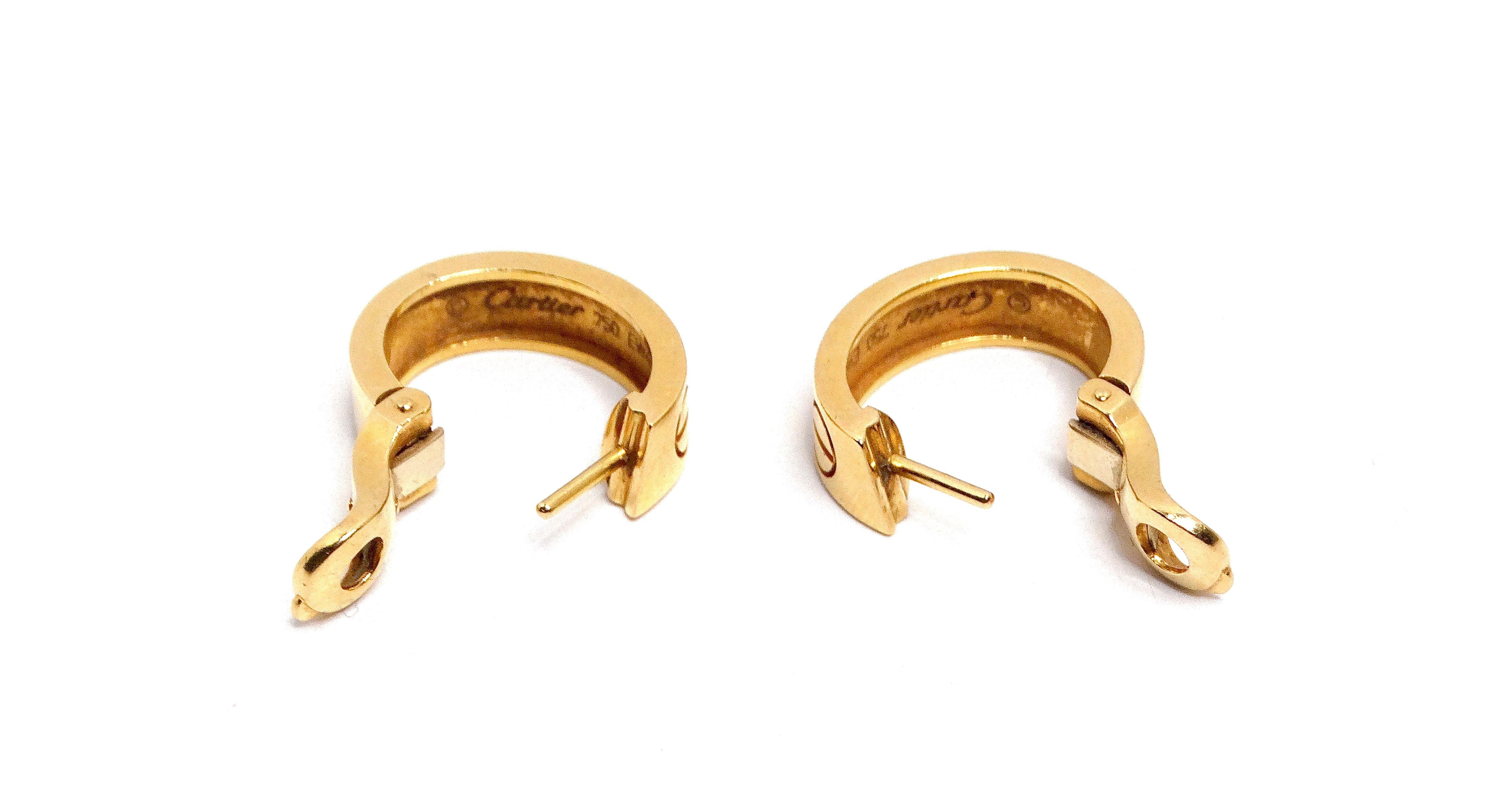 Cartier 18k Gold Love Earrings 1
