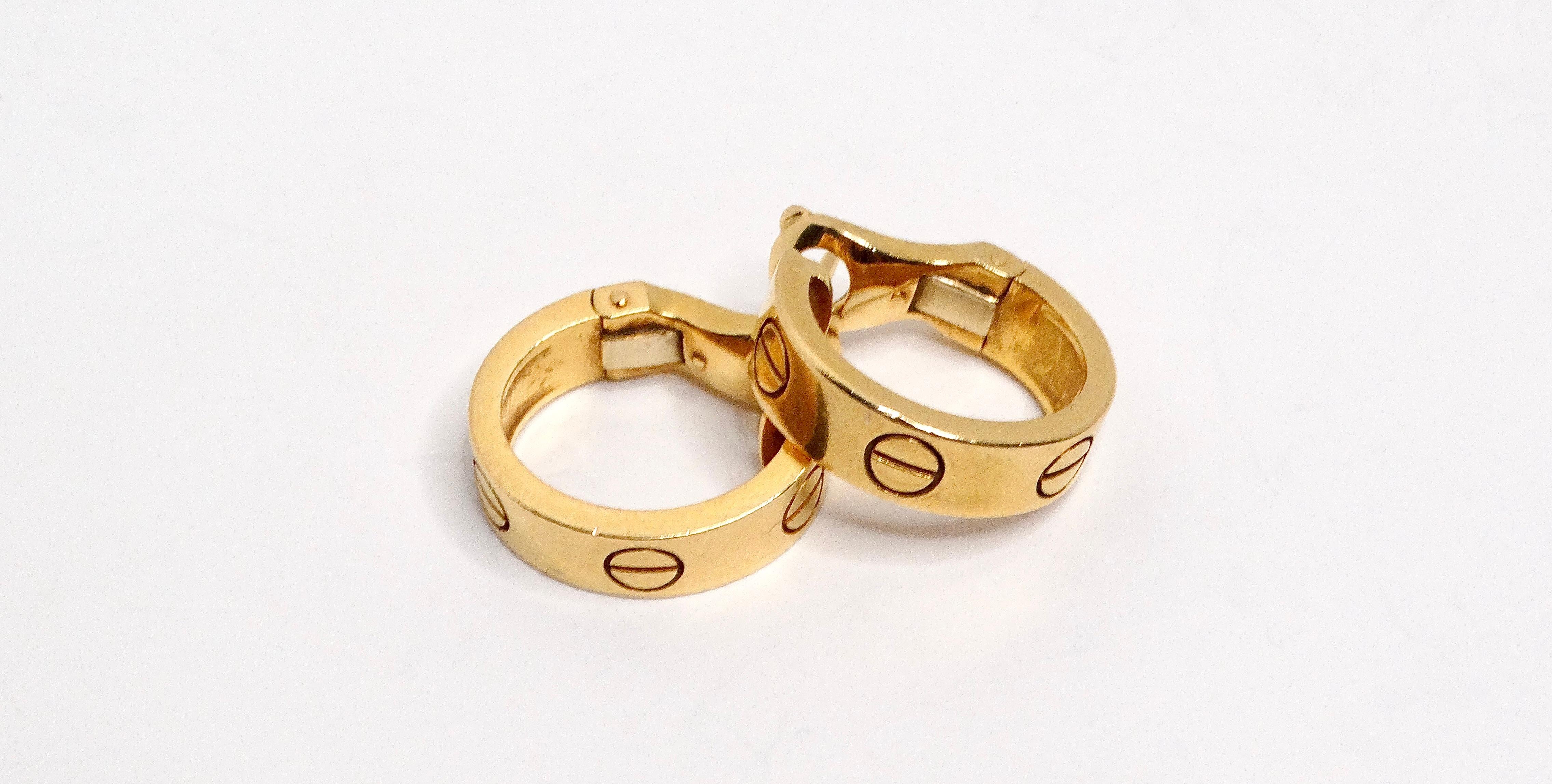 Cartier 18k Gold Love Earrings 5
