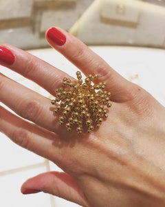 Cartier 18 Karat Gold Nouvelle Vague Dangling Beads Ring