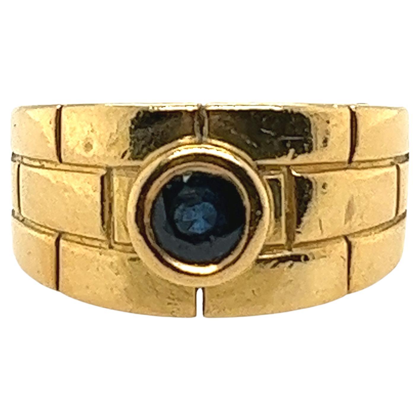 Cartier 18k Gold Panthere Sapphire Ring