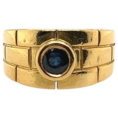 Cartier 18k Gold Panthere Sapphire Ring