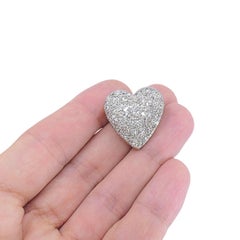 Cartier 18k Gold Pavé Diamond Heart Brooch-Pendant