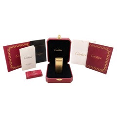 Cartier 18k Gold Plated Trinity Ribbed Pocket Cigarette Lighter & Cartier Box