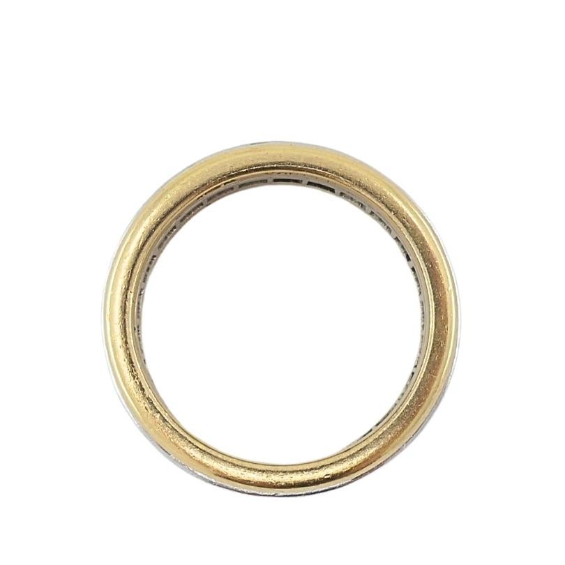 Anello a fascia con diamante in platino e oro 18 carati di Cartier in vendita 1
