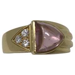 Cartier 18k Gold Ring Tourmaline & Diamonds