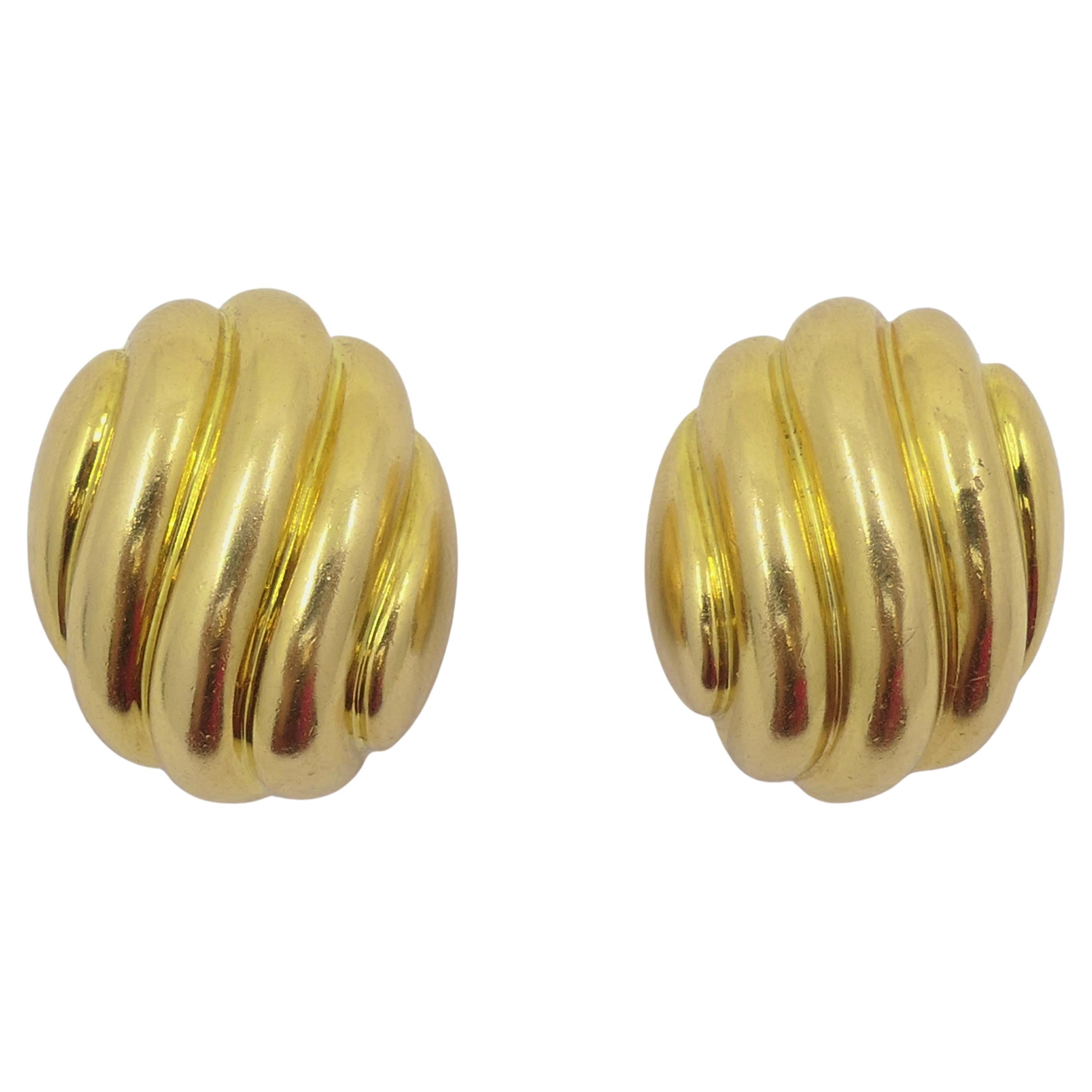 Pendientes Cartier Oro 18k Diseño Concha